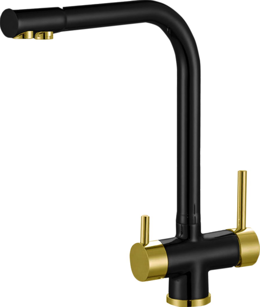 

Смеситель для кухонной мойки Zorg Sanitary ZR 348 YF BLACK BRONZE, Черный / бронза