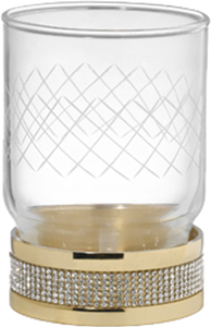 

Стакан Boheme Royal Cristal Gold 10931-G настольный, золото, Рисунок / золото / прозрачный