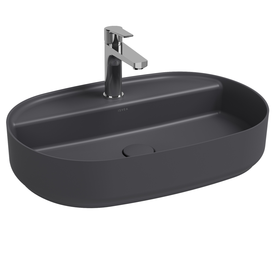 

Раковина Isvea Infinity 10NF65060SV-2C 60x40 см, антрацит матовый, 10NF65060SV-2C