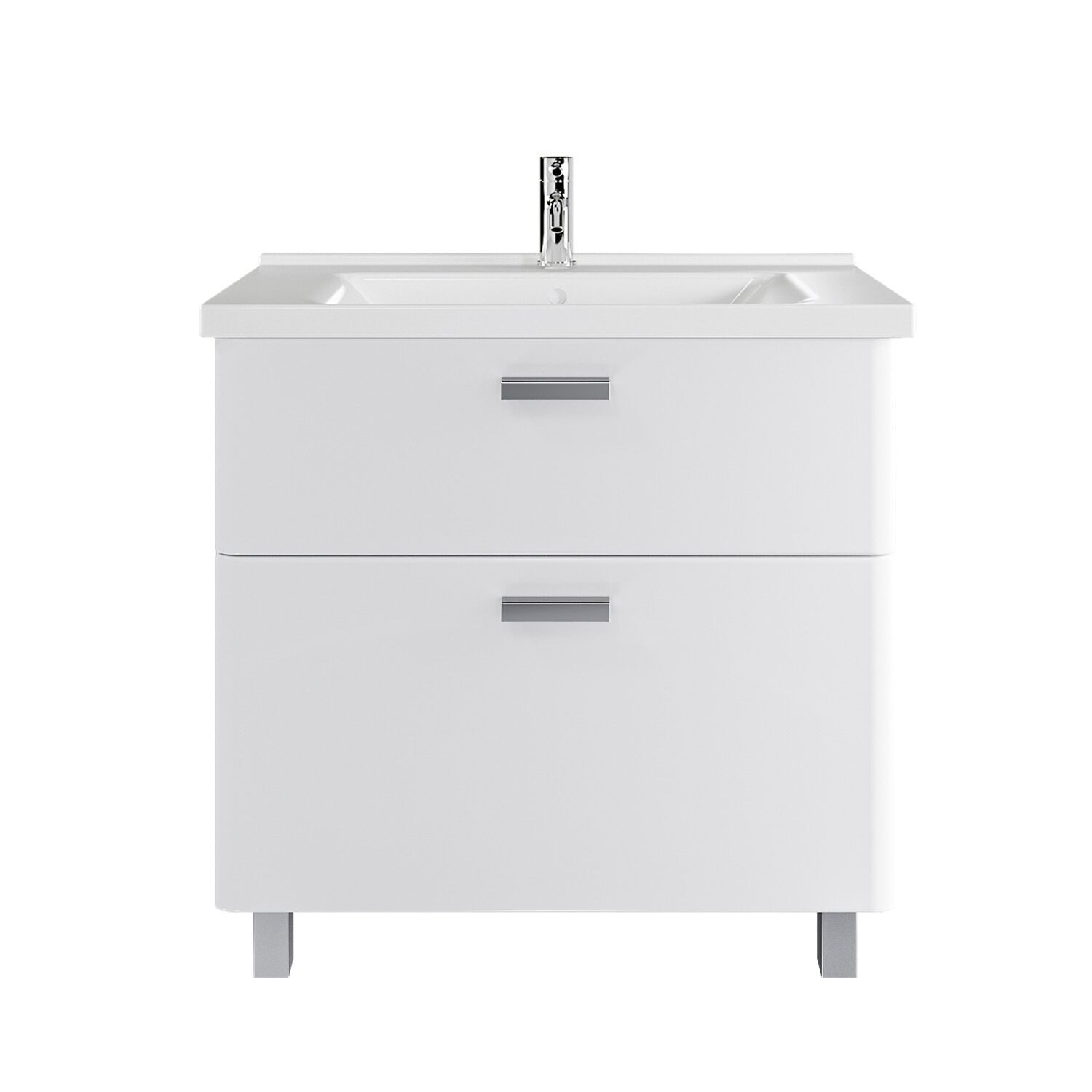 

Тумба с раковиной SanStar Gretta 80 напольная (раковина Миранда 80), Белый, Gretta 80