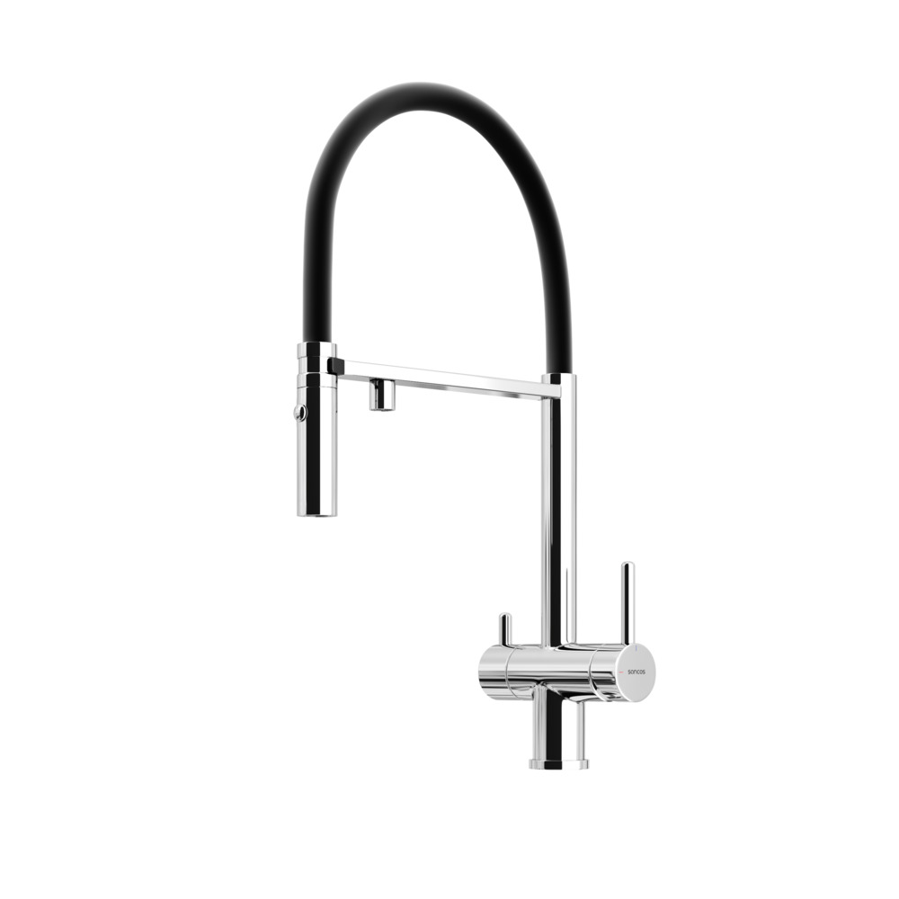

Смеситель Sancos Imola SC4010CH для кухонной мойки, с гибким изливом, хром, SC4010CH