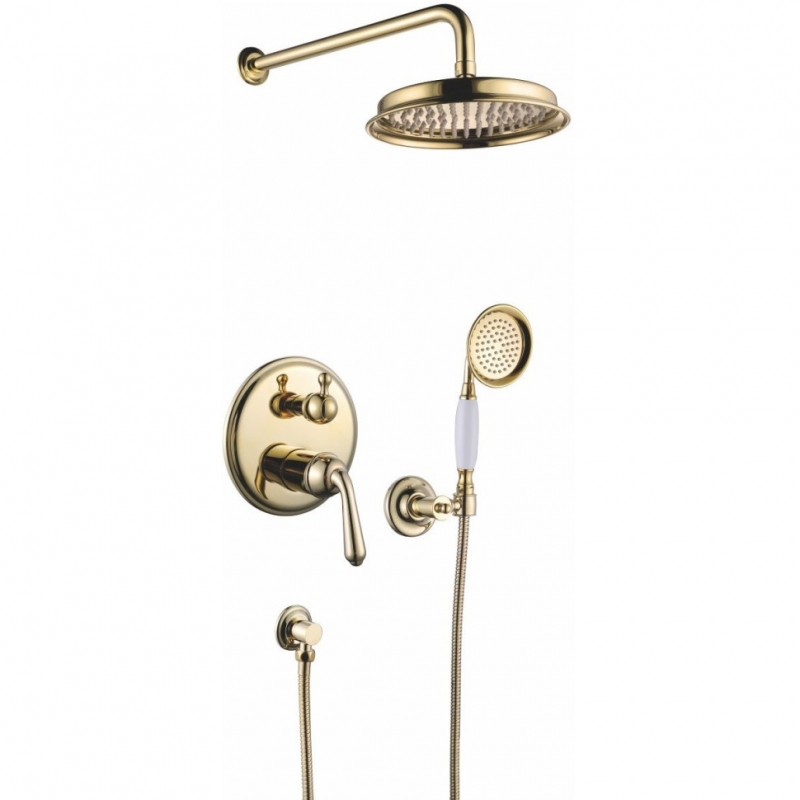 

Душевая стойка Rose R0235E золото встраиваемая, Золотой, R0235E