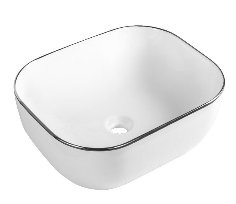

Раковина накладная CeramaLux NC D1302H011 белый, хром, NC D1302H011