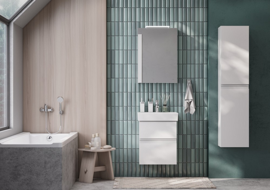 

Мебель для ванной Roca Oleta 50 подвесная, 2 ящика, белый глянец, A857638806