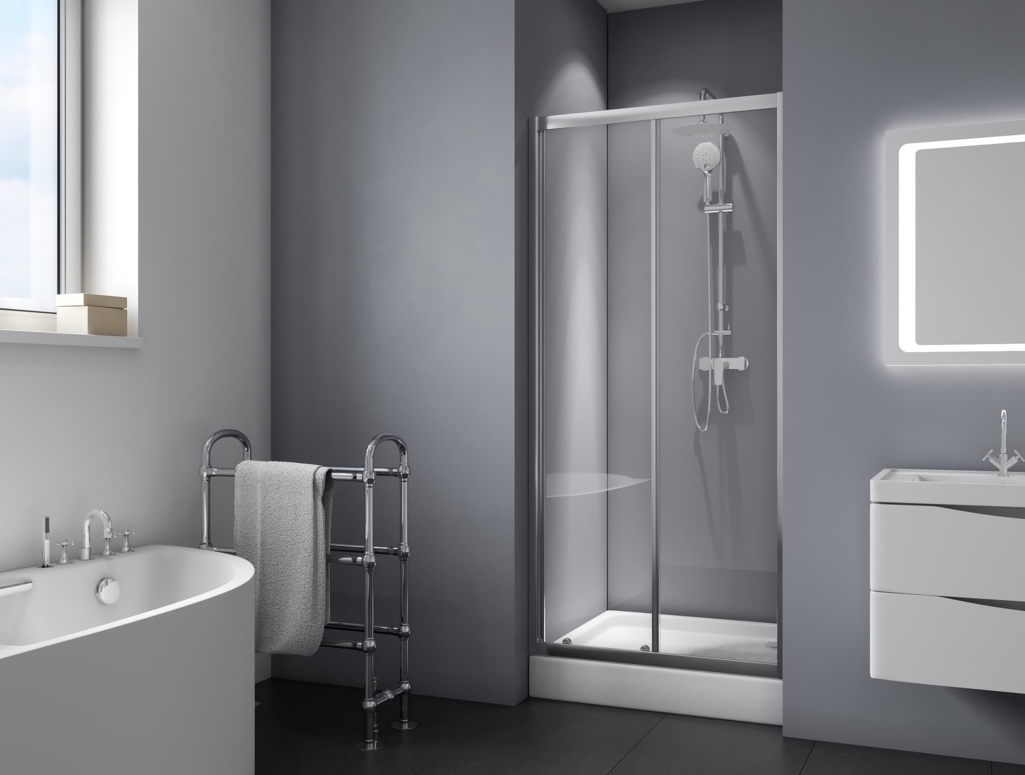 

Душевая дверь в нишу BelBagno Due DUE-BF-1-140-C-Cr, DUE-BF-1-140-C-Cr