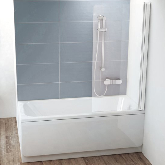 

Шторка на ванну Ravak CVS1-80 R Transparent, профиль белый, CVS1-80