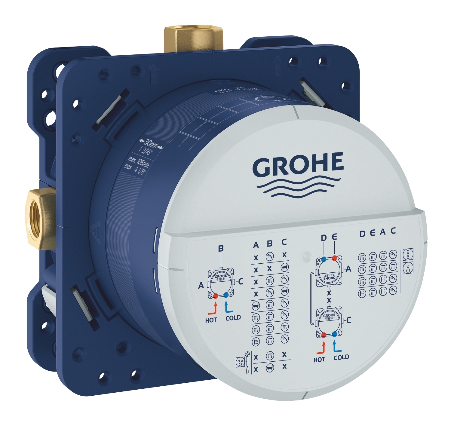 

Скрытая часть Grohe Rapido 35604000 для термостатического смесителя, 35604000