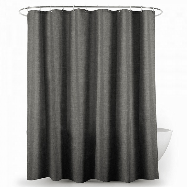 

Штора для ванной Carnation Home Fashions Linen Grey 240x200, Серый, LIN200GR