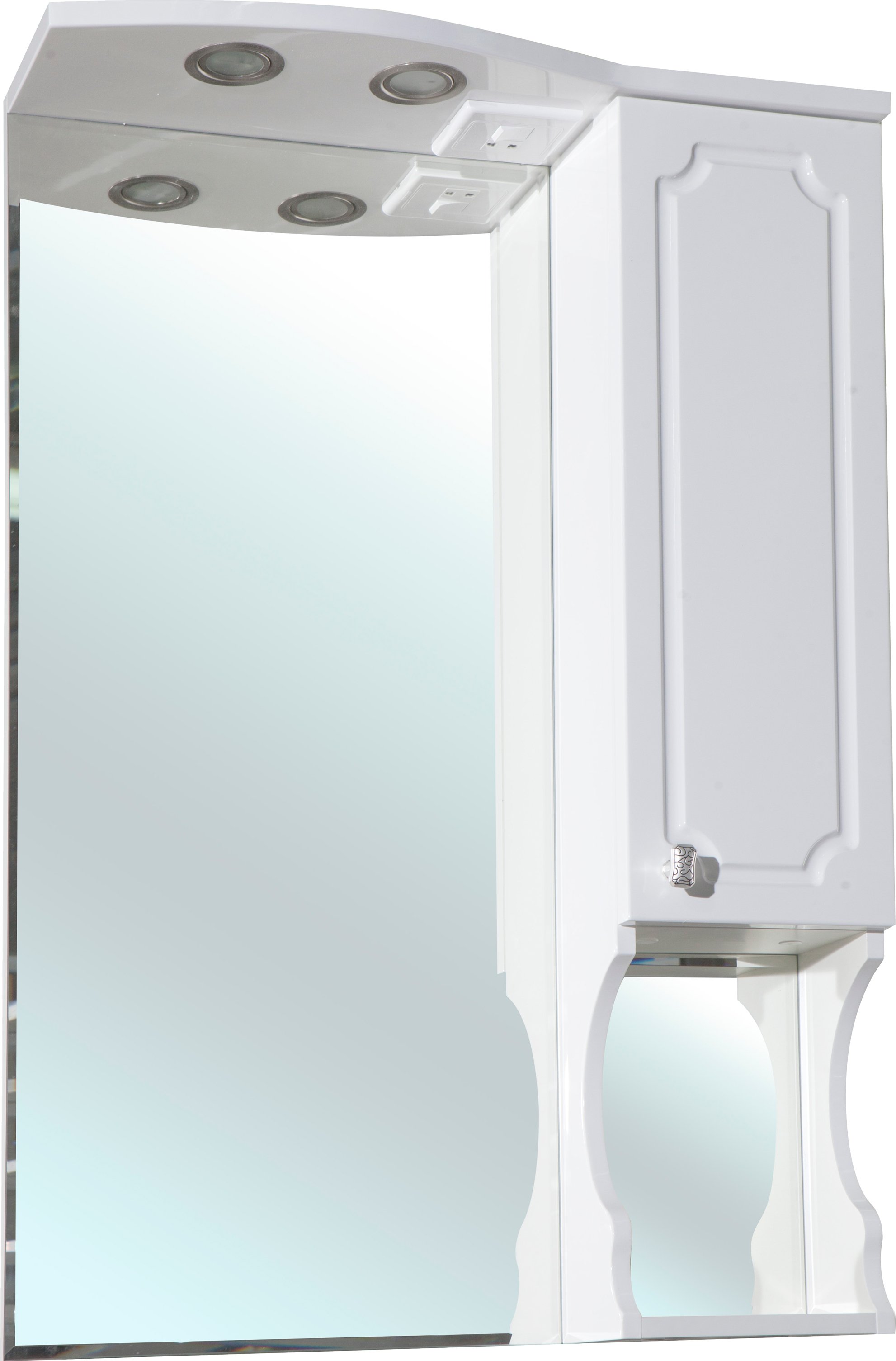 

Зеркало-шкаф Bellezza Кантри 65 R, с подсветкой, Белый