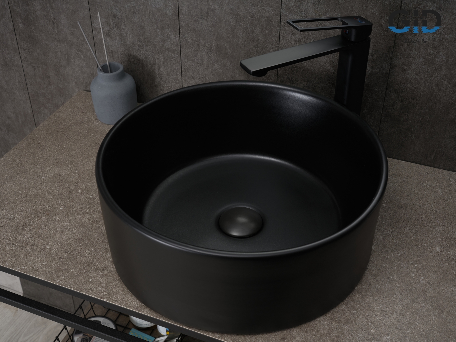

Раковина Gid Esfera Bm9011 накладная 40х40 черная матовая, Черный, Esfera Bm9011