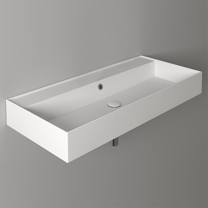 

Раковина Simas Agile AG101 bi*0 101х46 без отверстия под смеситель, Белый, Agile 101х46