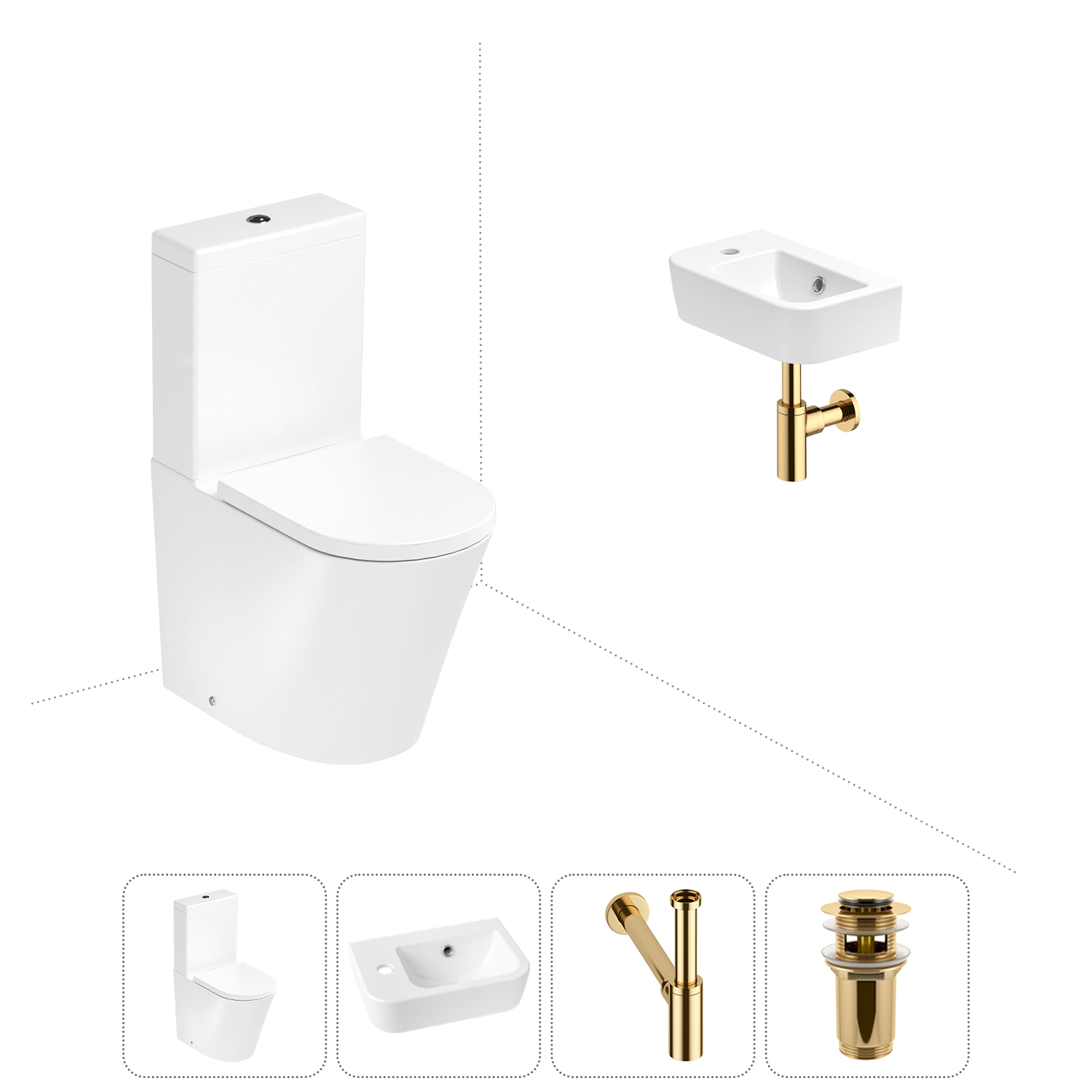 

Набор для туалета 4 в 1 Lavinia Boho Biore 202008447, 202008447