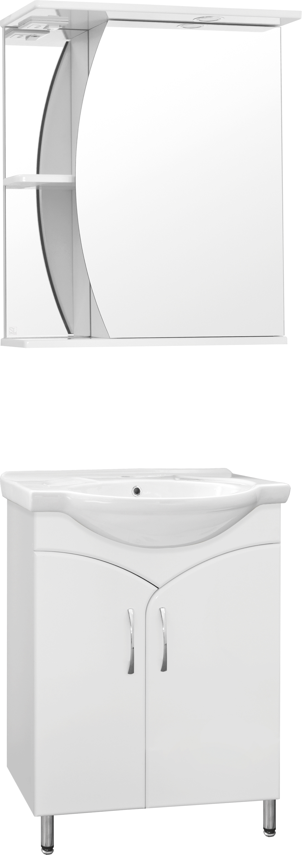 

Мебель для ванной Style Line Эко Стандарт №15 60 белая, Белый, Эко Стандарт №15 60
