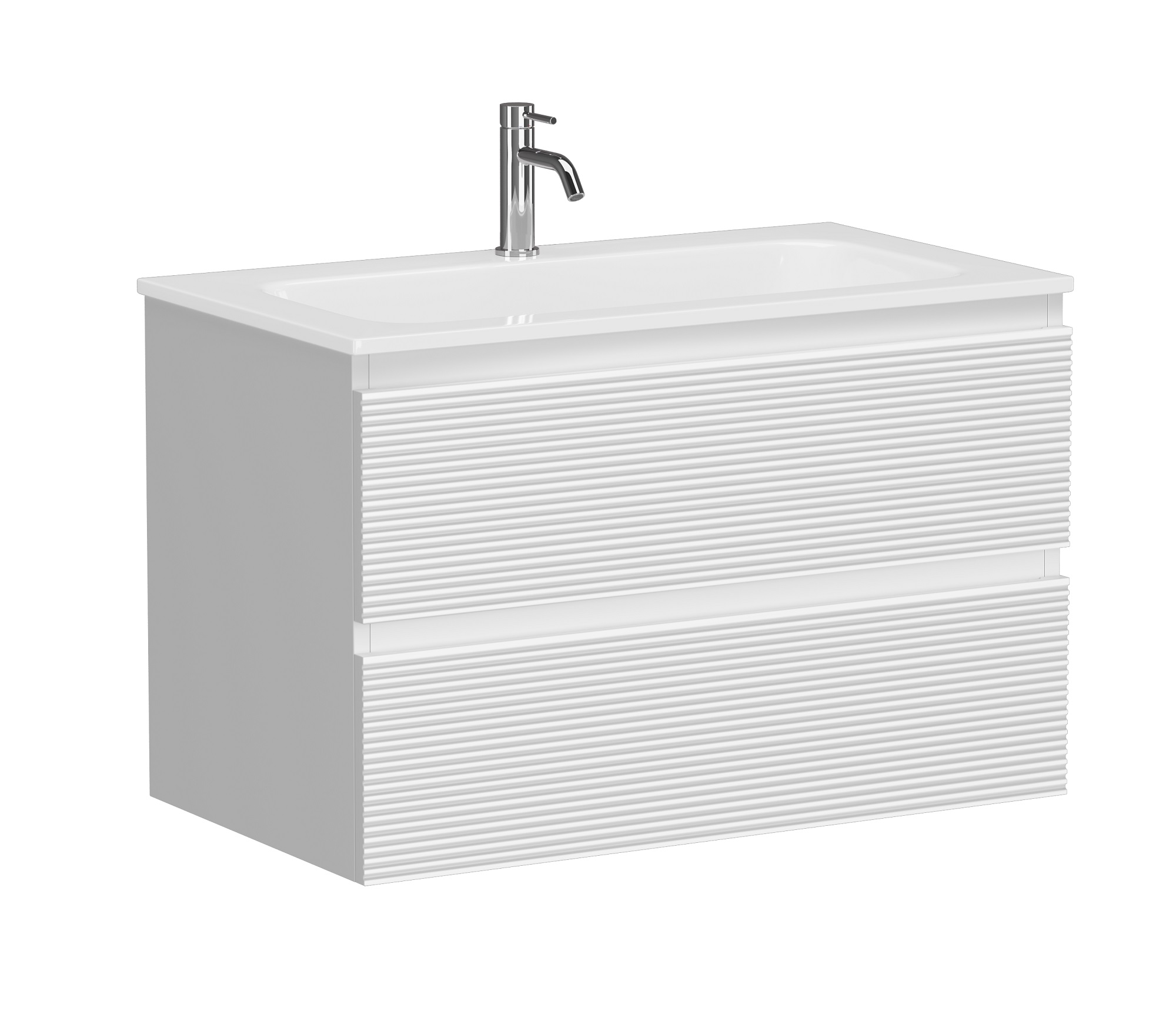 

Тумба с раковиной Sancos Folk 80 подвесная, Bianco, Белый матовый, FL80W
