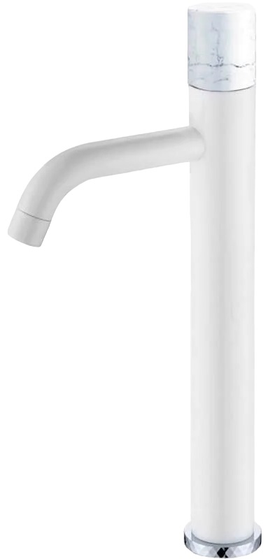 

Смеситель Boheme Stick 122-W-MR-W для раковины, белый/белый мрамор, 122-W-MR-WHITE
