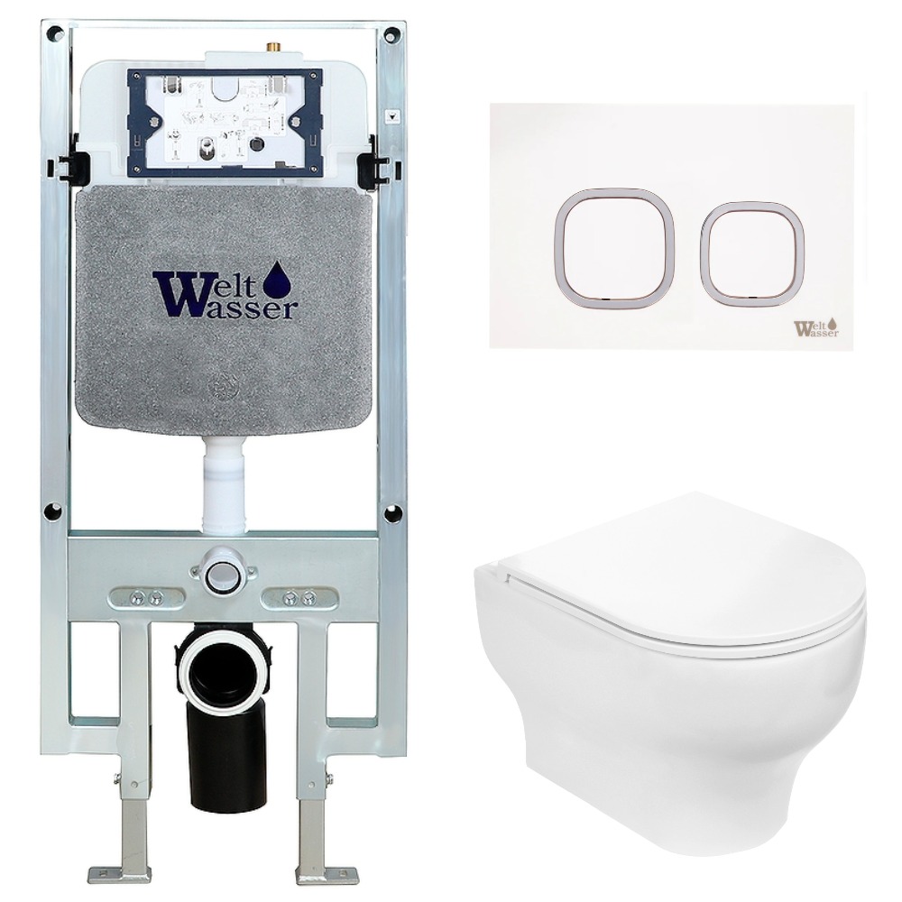 

Комплект Weltwasser 10000006686 унитаз Erlenbach 004 GL-WT + инсталляция + кнопка Amberg RD-WT, Белый глянцевый, 10000006686