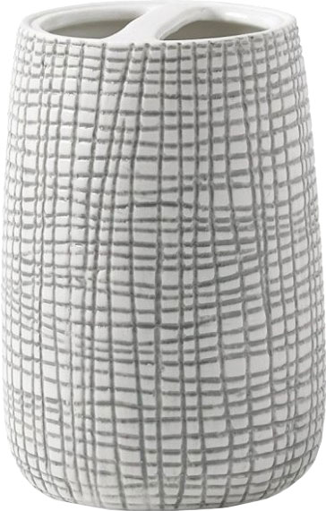 

Стакан Kassatex Raffia ARF-TBH для зубных щеток, Белый;рисунок;серый, Raffia ARF-TBH