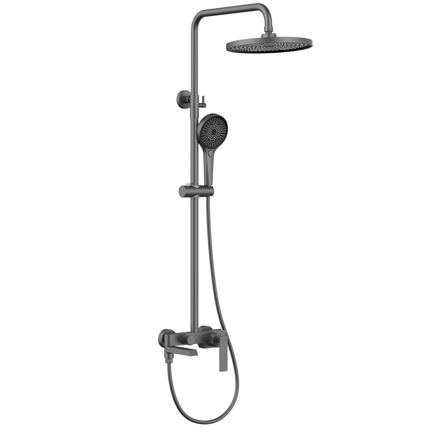 

Душевая стойка Vincea VSFS-413GM с изливом, вороненая сталь, VSFS-413GM