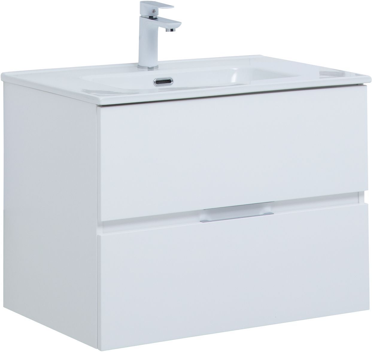 

Тумба с раковиной Aquanet Алвита New 70 2 ящика, белая матовая, Белый, Алвита New 70