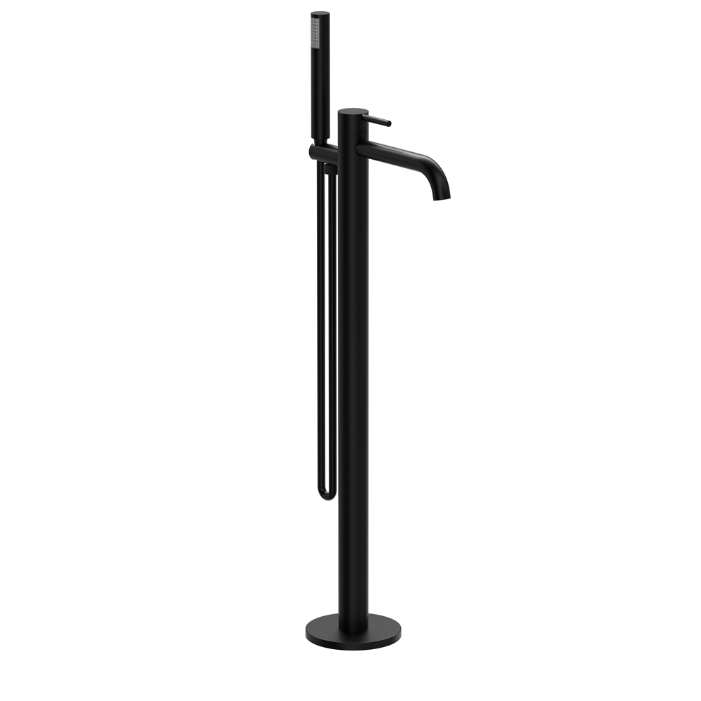 

Смеситель для ванны с душем Raiber Graceful RPB-010 напольный, черный, RPB-010