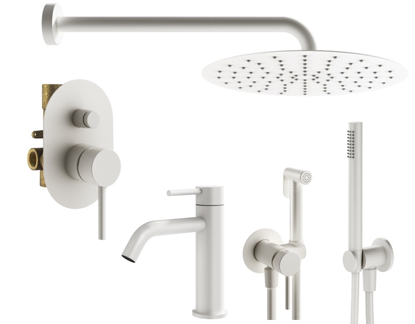 

Душевой комплект Plumberia Selection Ixo KITZXO15BO53 белый матовый, KITZXO15BO53