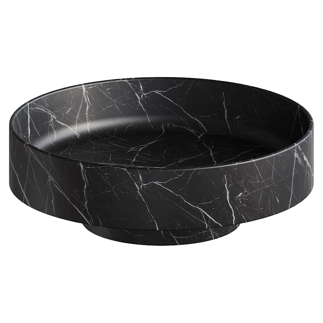 

Раковина накладная Armadi Art Corian 801-NM 40х40 см, Nero Marquina, Черный, 801-NM