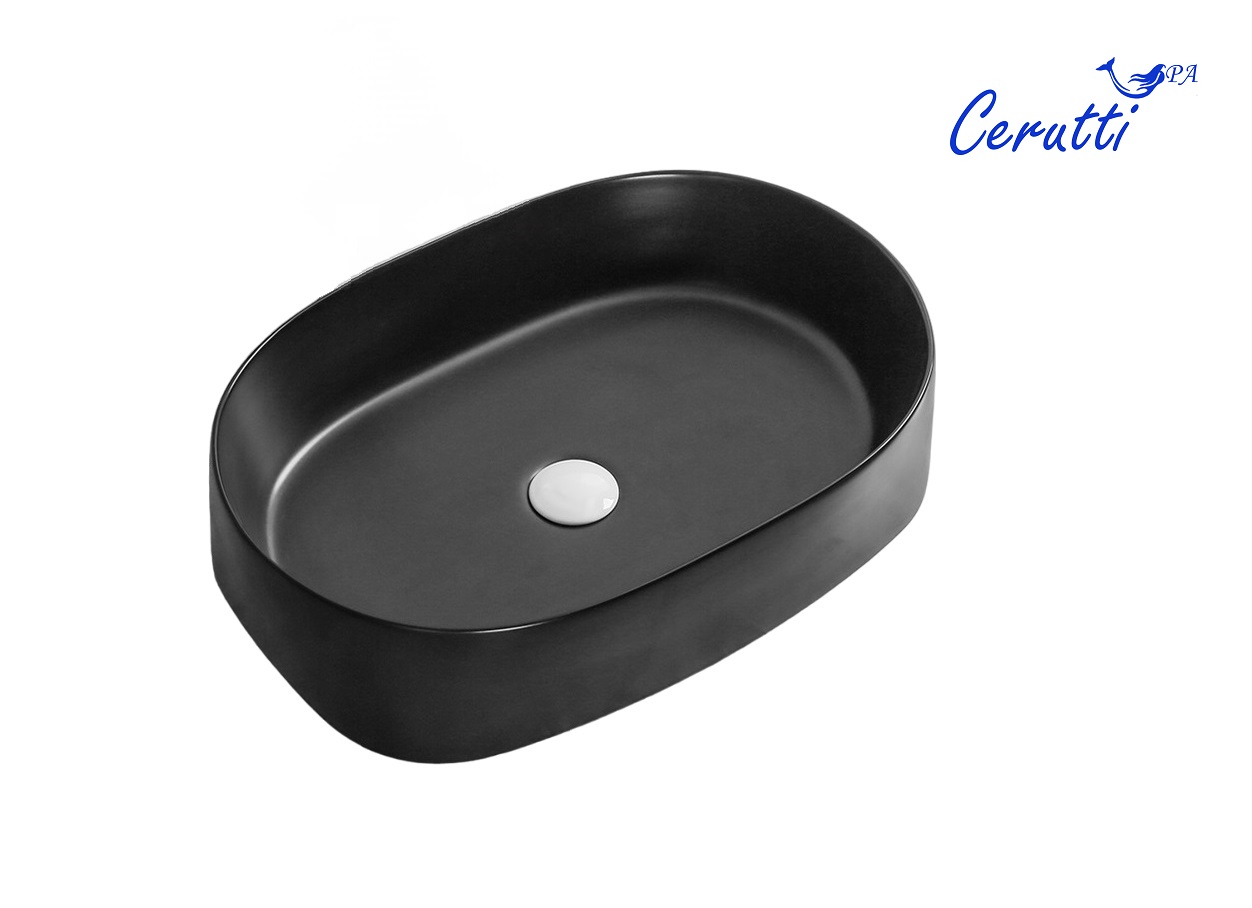 

Раковина Ceruttispa CR269 56х39 накладная, черный матовый, CR2691