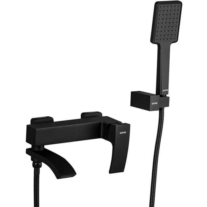 

Смеситель для ванны с душем Gappo Jacob G3207-6 черный, G3207-6