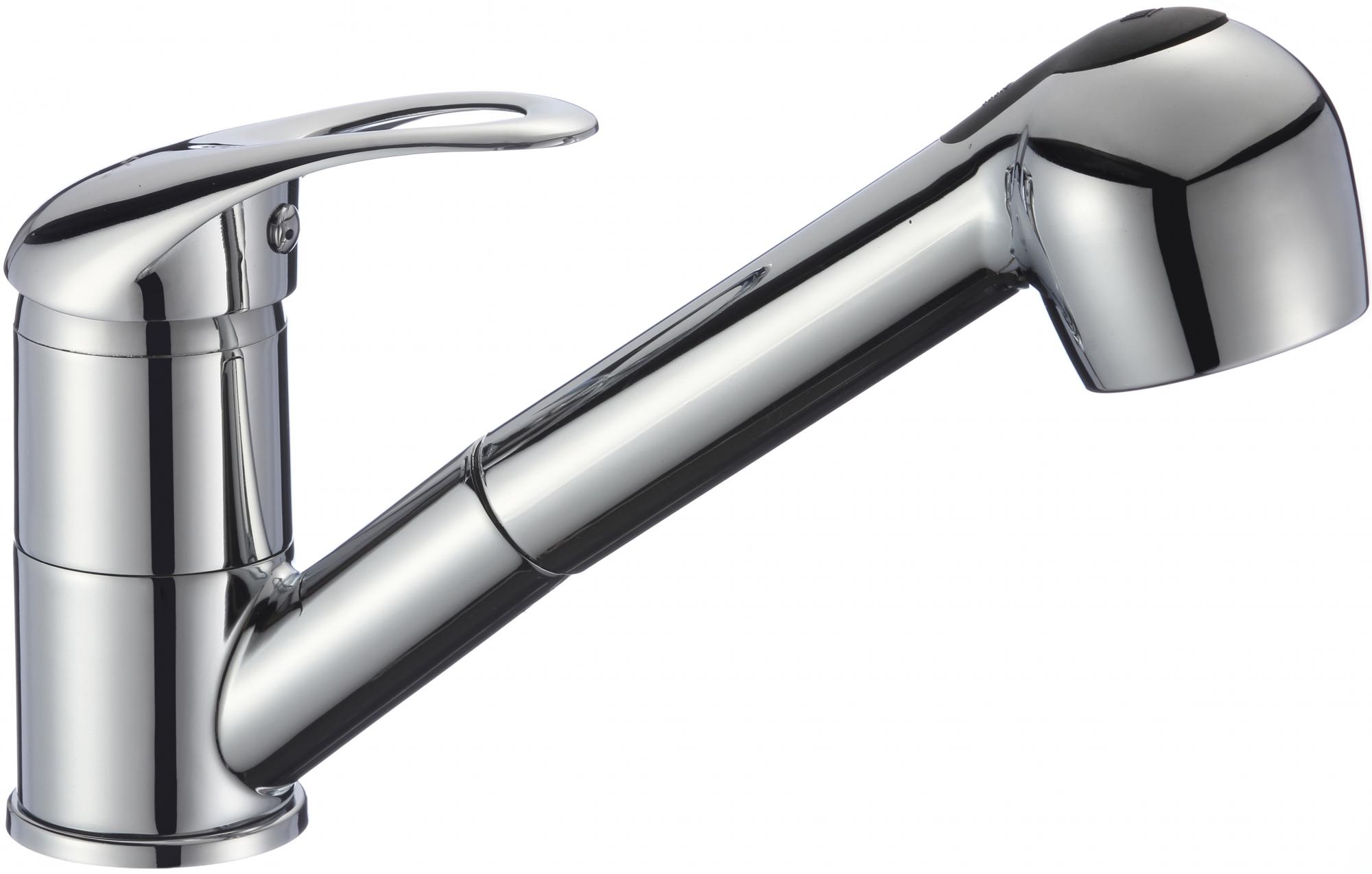 

Смеситель Fmark FM6003 для кухонной мойки выдвижной излив, Хром, FM6003