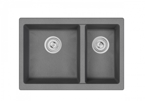 

Мойка кухонная Emar Quartz EMQ-2665.PL антрацит, Темно-серый, EMQ-2665.PL