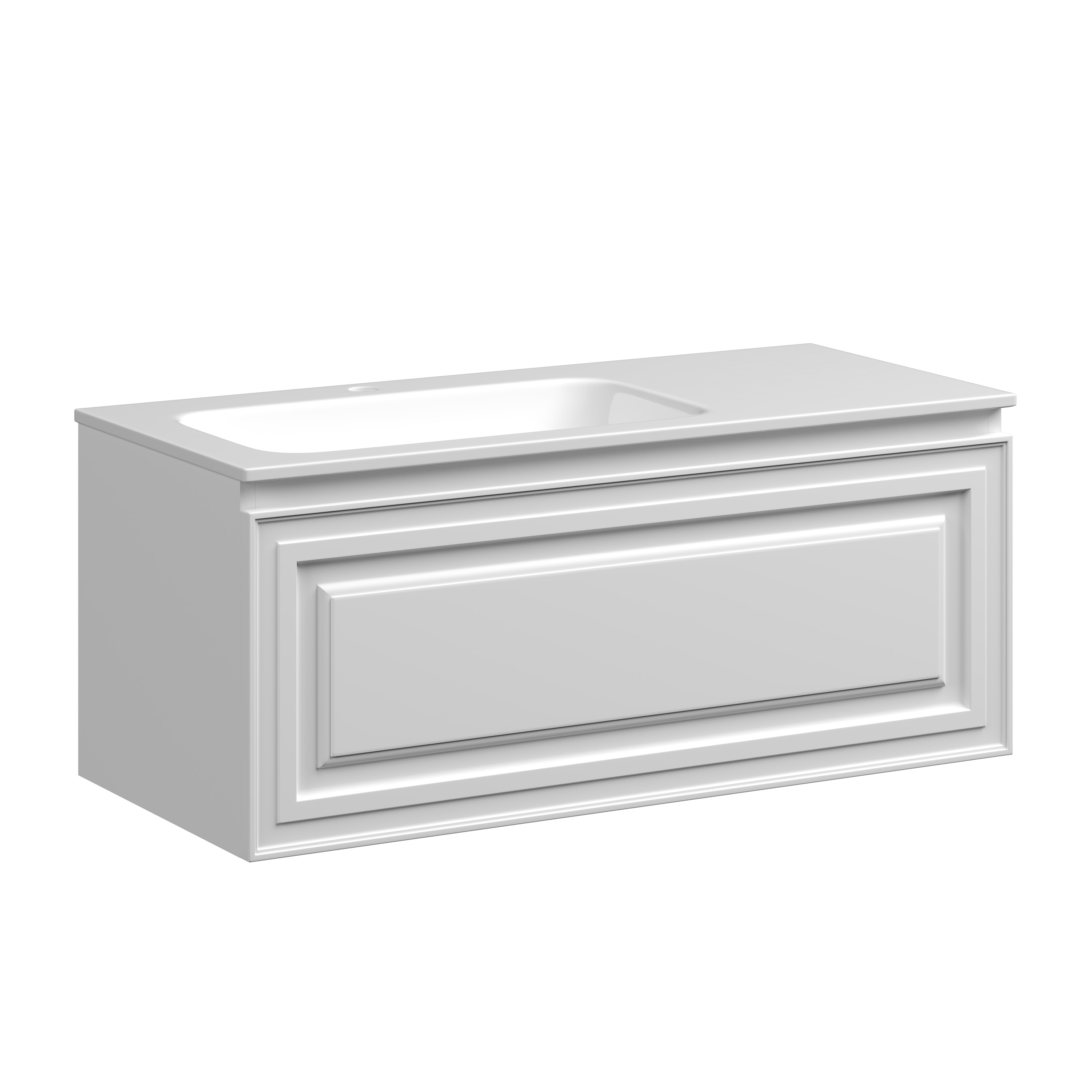 

Тумба с раковиной Sancos Very 100 L подвесная, Bianco, Белый, 100 L