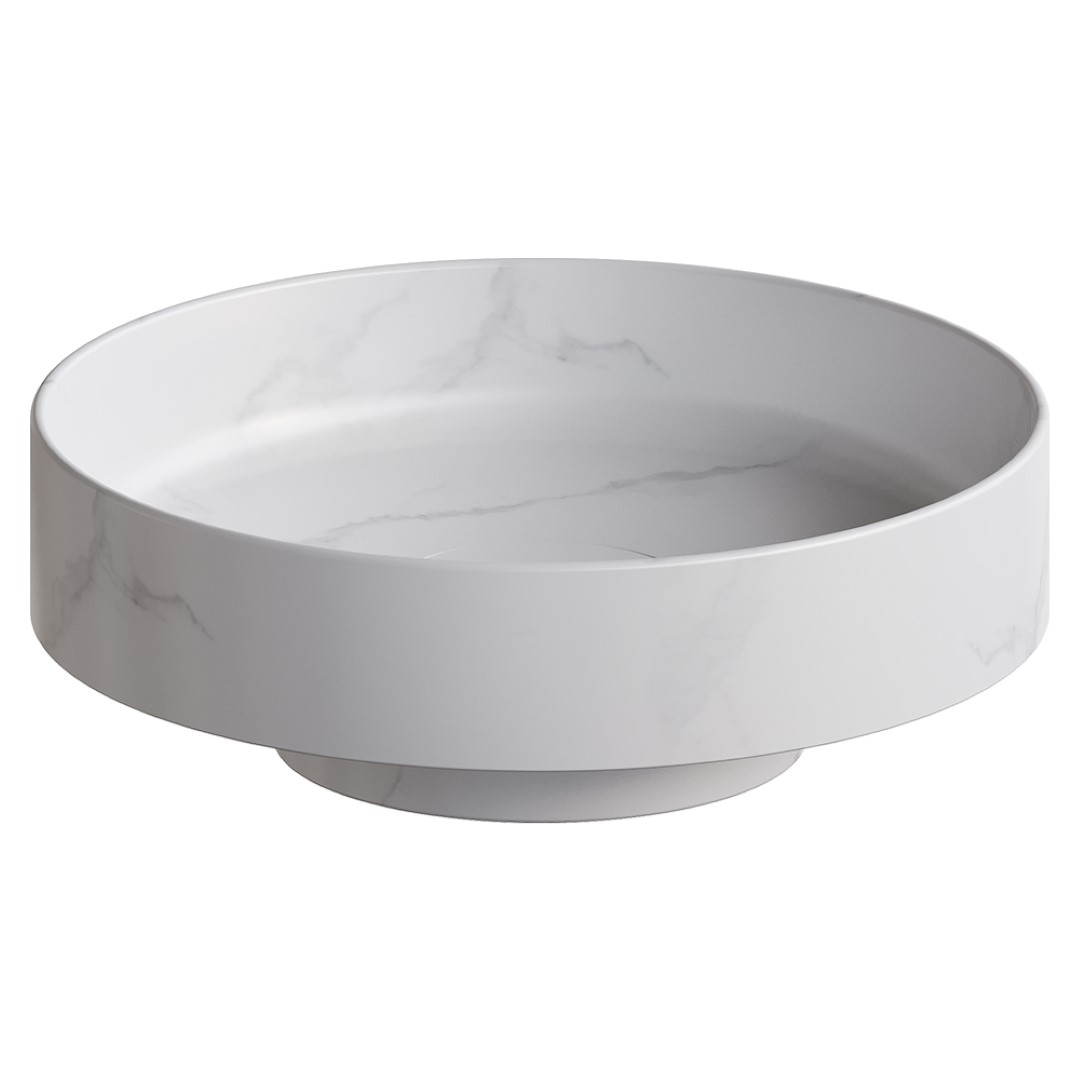 

Раковина накладная Armadi Art Corian 801-CLCT 40х40 см, Calacatta, Белый, 801-CLCT