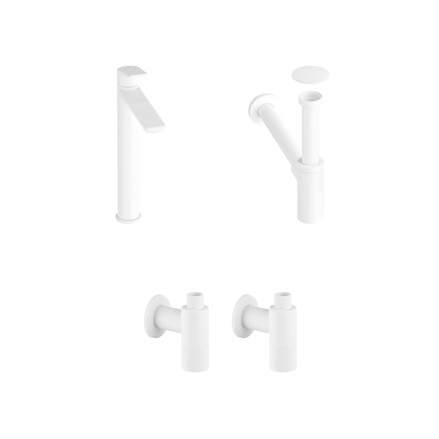 

Набор 4 в 1 со смесителем Wellsee ICON! for life 201000135, Белый матовый, 201000135