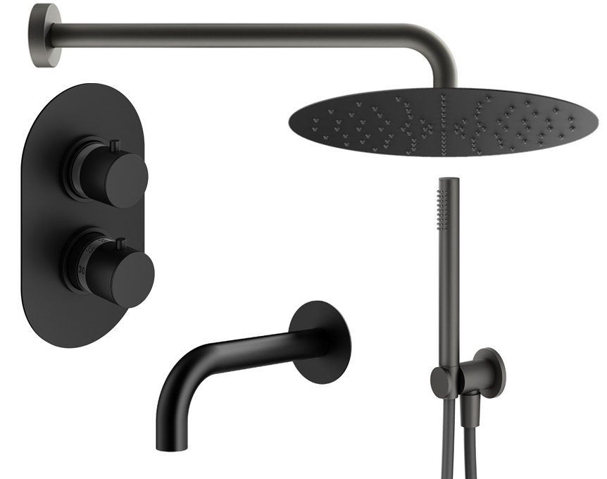 

Душевой комплект Plumberia Selection Ixo KITXOT19NO60 черный матовый, KITXOT19NO60