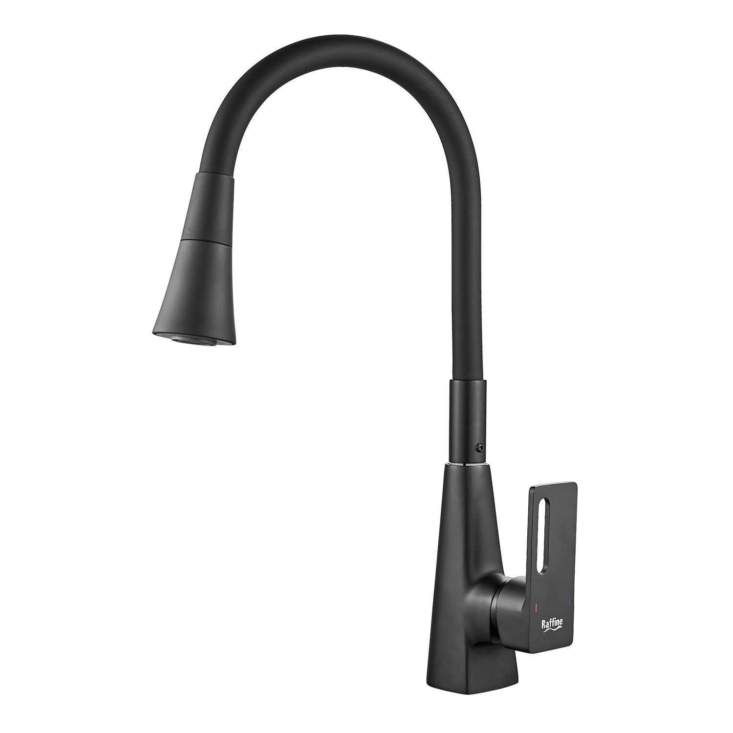 

Смеситель для кухонной мойки Raffine F313T-3 с выдвижным изливом, оружейная сталь, F313T-3