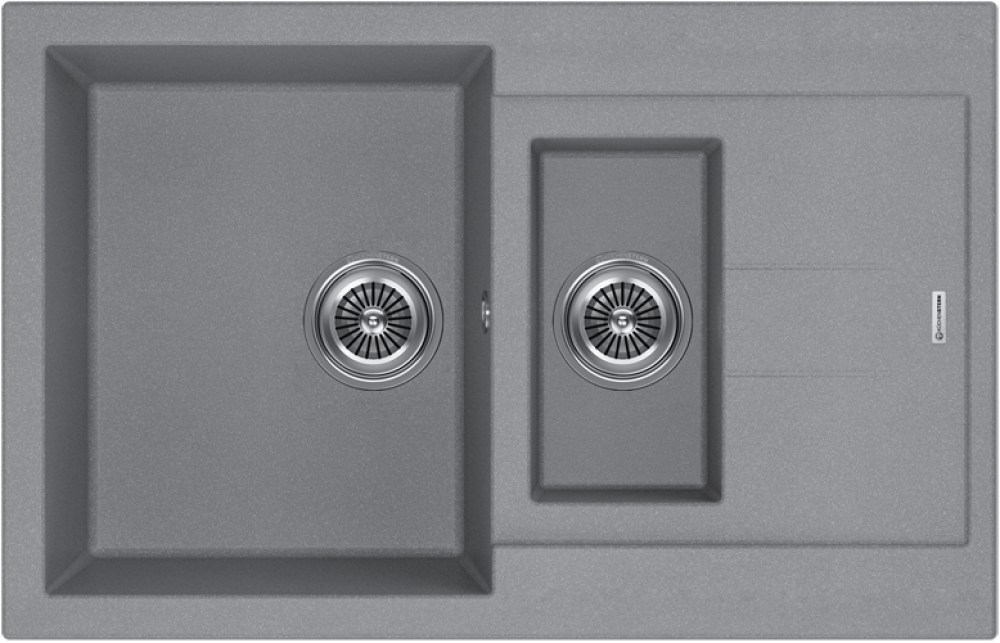 

Мойка кухонная KuchenStern PLAT 60-2 78х50 см, титан, PLAT 60-2