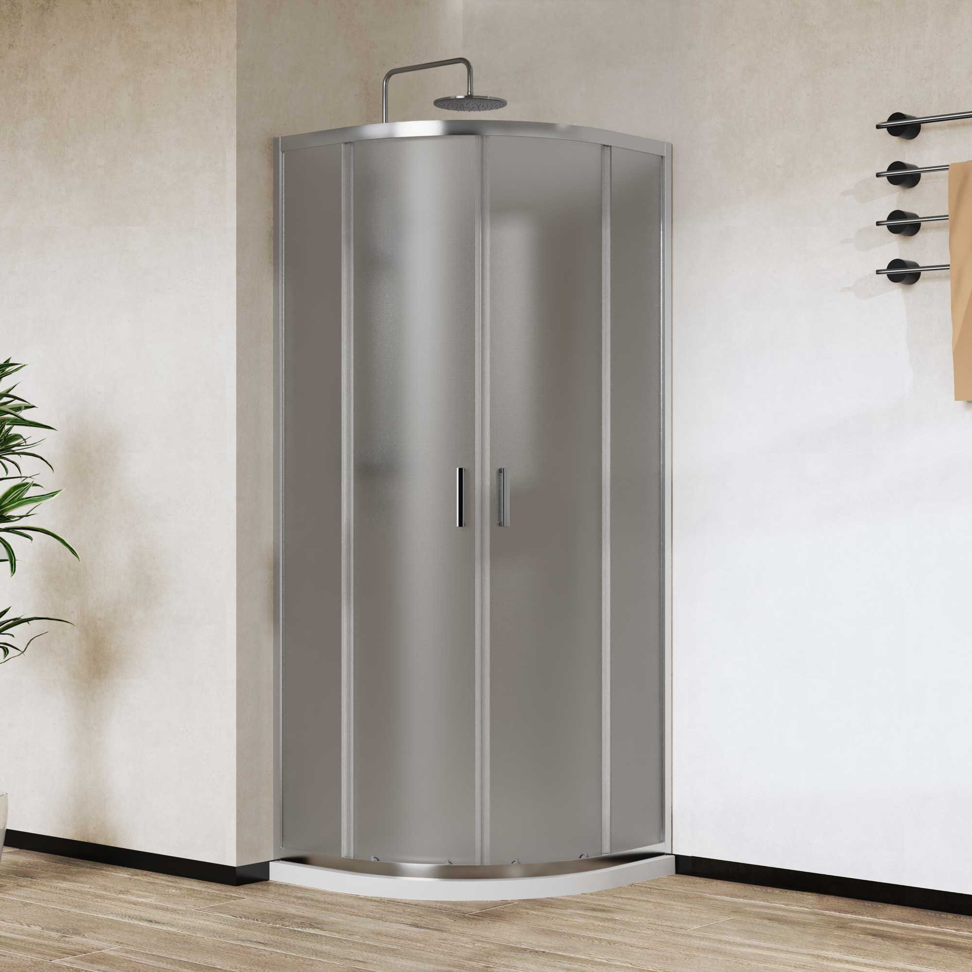 

Душевой уголок Vincea City VSQ-5CT800MT 80x80 профиль хром, стекло текстурное, VSQ-5CT800MT