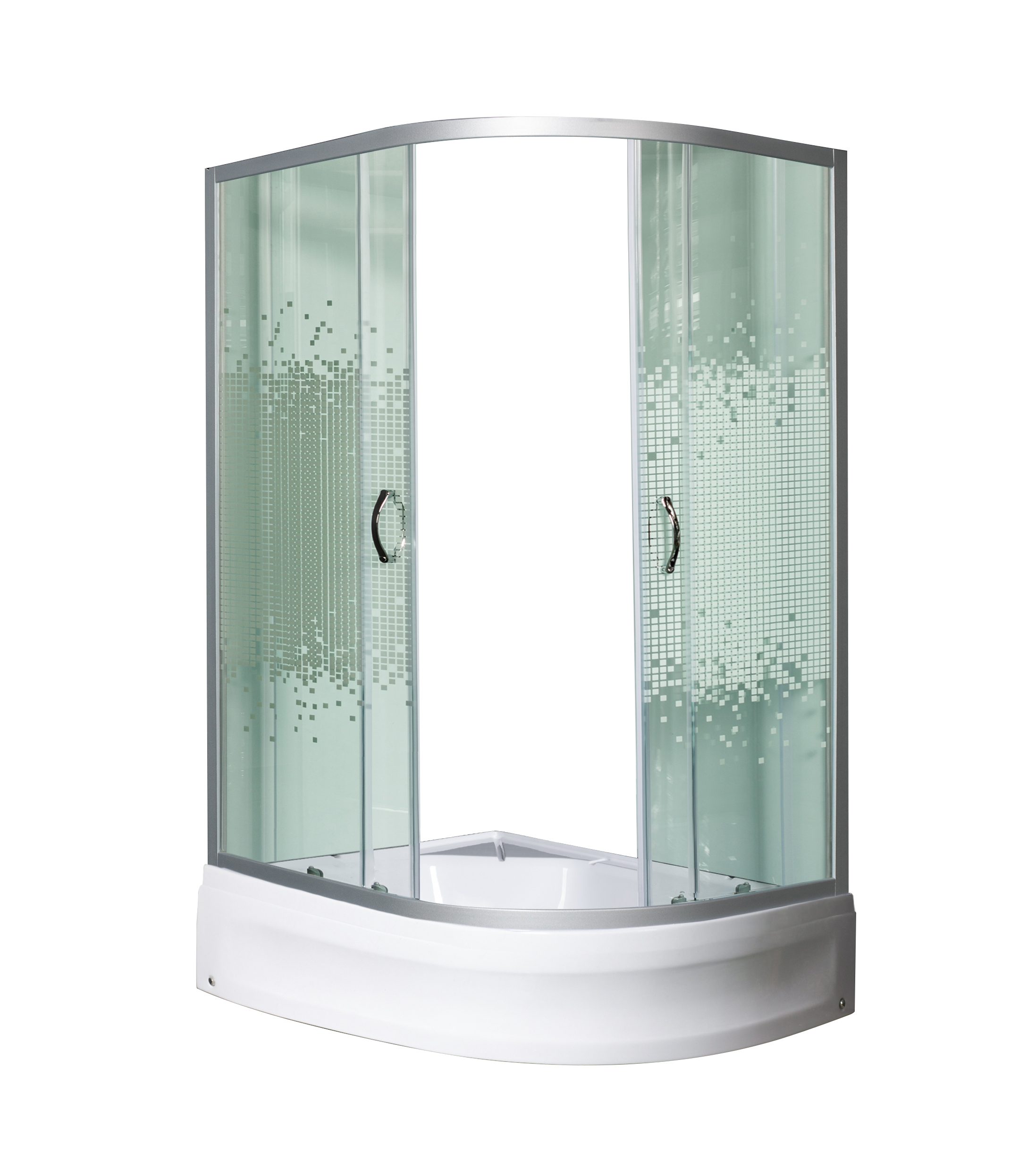 

Душевой уголок Мономах ДУ 90/70/180 МЗ без поддона, стекло с узором, профиль хром, -ДУ 90/70/180 МЗ