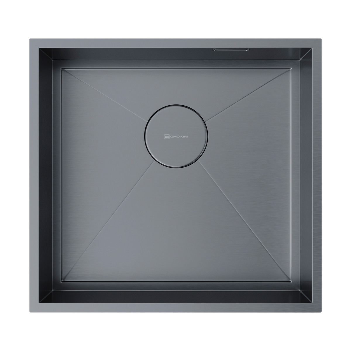 

Мойка кухонная Omoikiri Kasen 48-26-INT 4997058 48х45 см вороненая сталь, 4997058