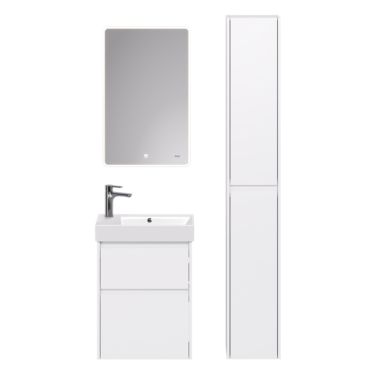 

Мебель для ванной Dreja Slim 55 белая, Slim 55