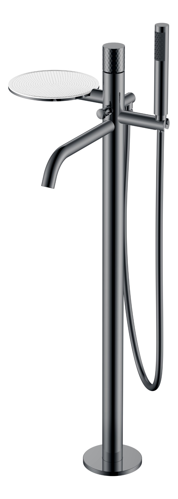 

Смеситель для ванны с душем Boheme Stick 129-SGM графит diamond, 129-SGM