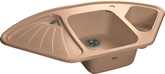 

Мойка кухонная GranFest Corner GF-C1040E топаз, Бежевый, GF-C1040E топаз
