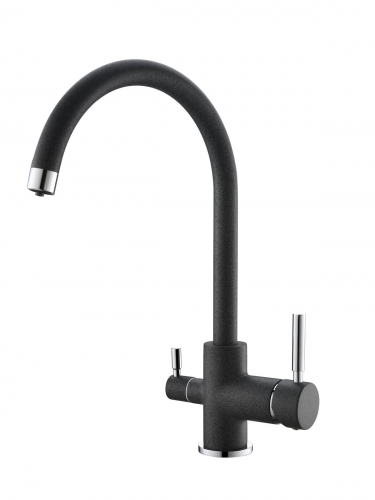

Смеситель Emar Quartz ЕС - 3007 для кухни антрацит, Темно-серый, ЕС - 3007