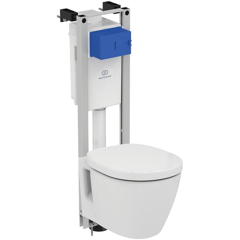 

Комплект унитаз с инсталляцией Ideal Standard W220101 сиденье с микролифтом, Белый, W220101