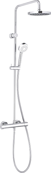 

Душевая стойка Kludi Logo Dual Shower System 6809405-00 с термостатом, Хром