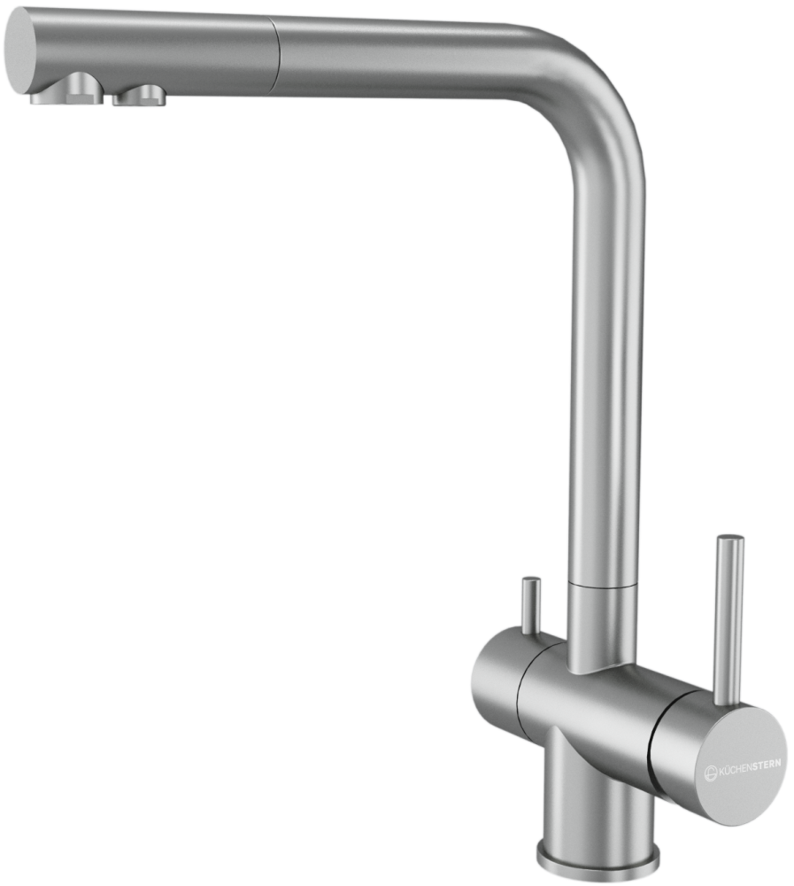 

Смеситель для кухонной мойки KuchenStern FOKUS-FS 401SS40 нержавеющая сталь, 401SS40