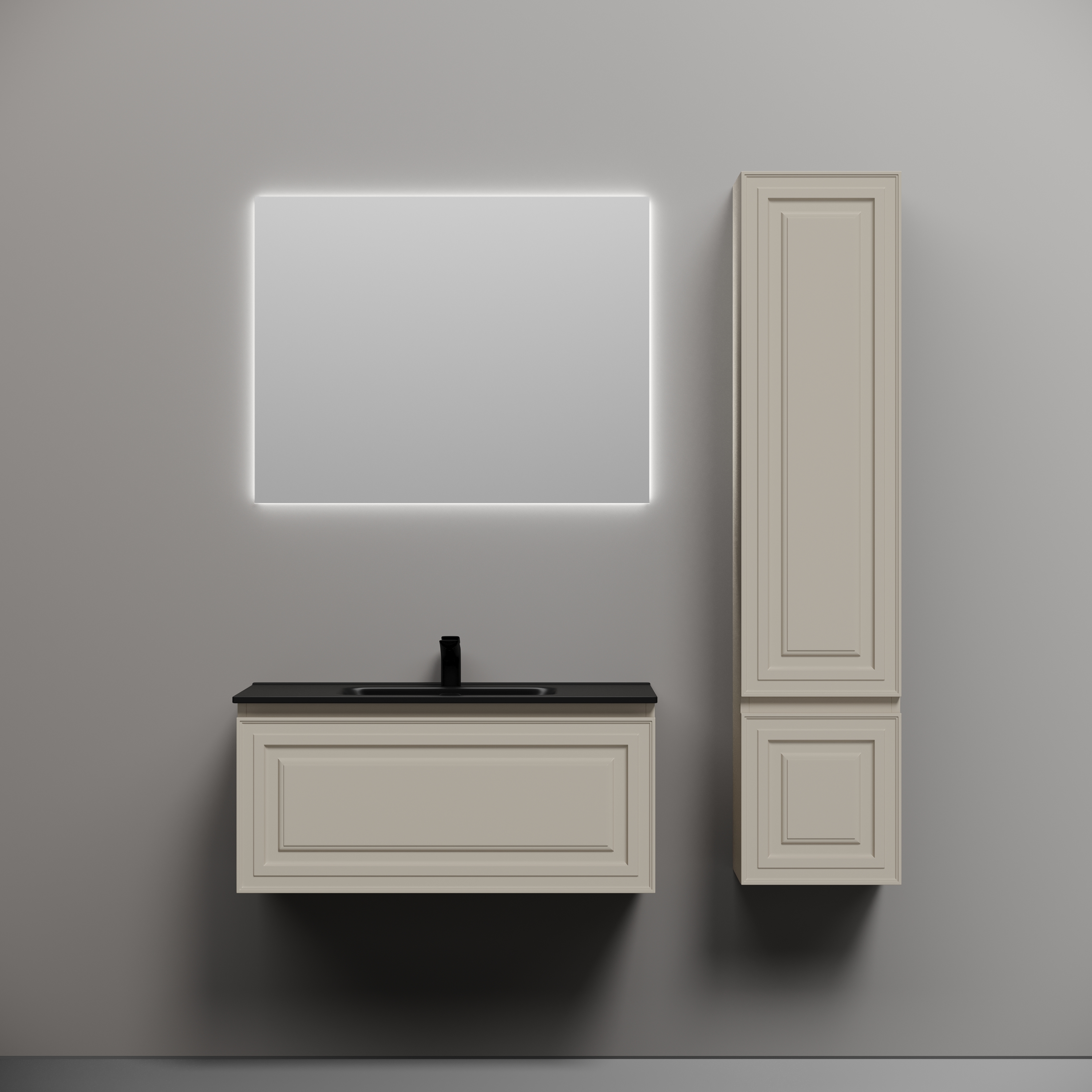 

Мебель для ванной Sancos Very 90 подвесная, 1 ящик, Beige Soft (раковина СN7002MB), Бежевый матовый, VR90CE