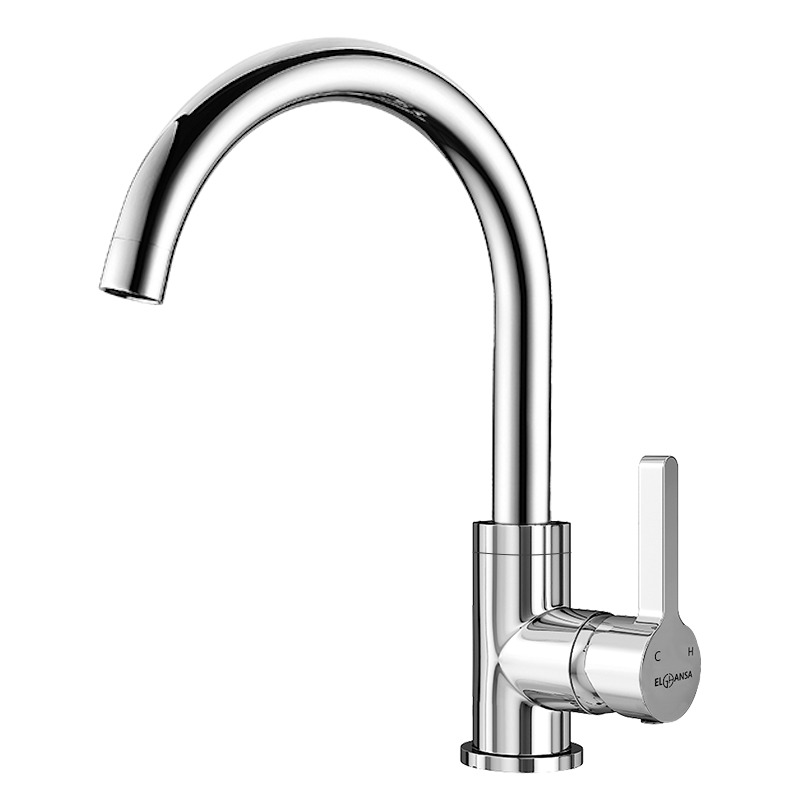 

Смеситель для кухонной мойки Elghansa Cliq 56B1024, Хром, 56B1024