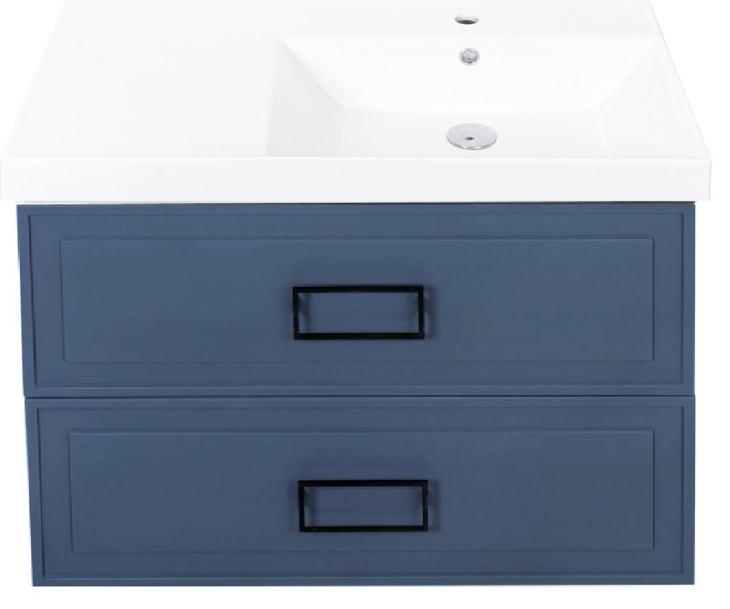 

Тумба с раковиной La Fenice Cubo Twin 90 подвесная, 2 ящика, синяя, Синий матовый, Cubo TWIN FNC-01-CUB-BG-90-2