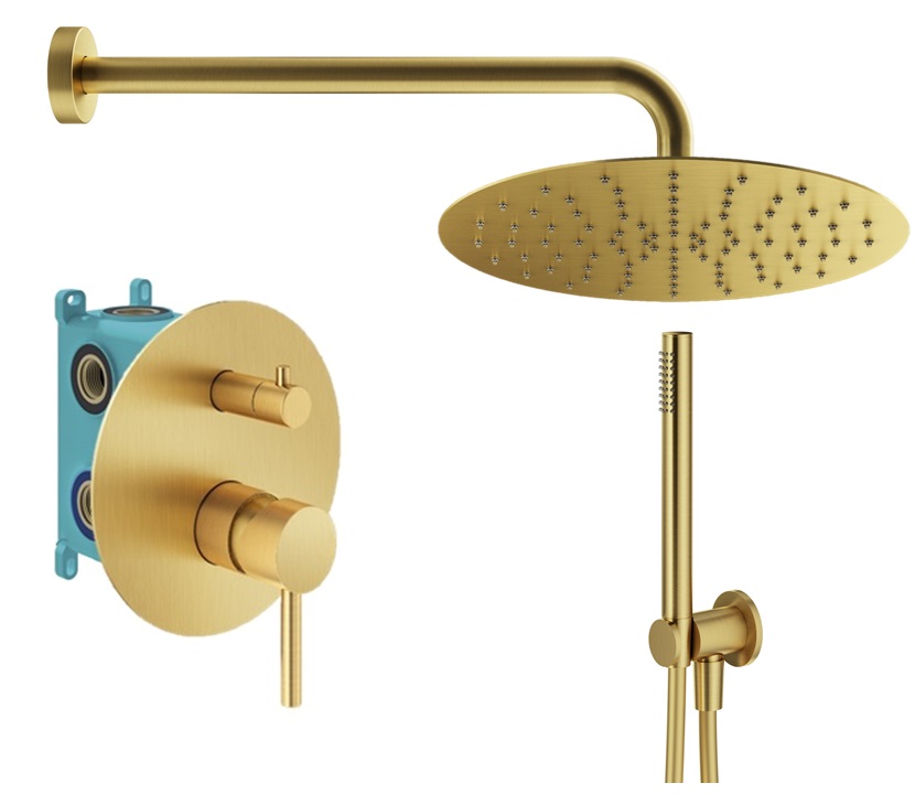 

Душевой комплект Plumberia Selection Ixo KITXO18OB золото брашированное, Золотой, KITXO18OB